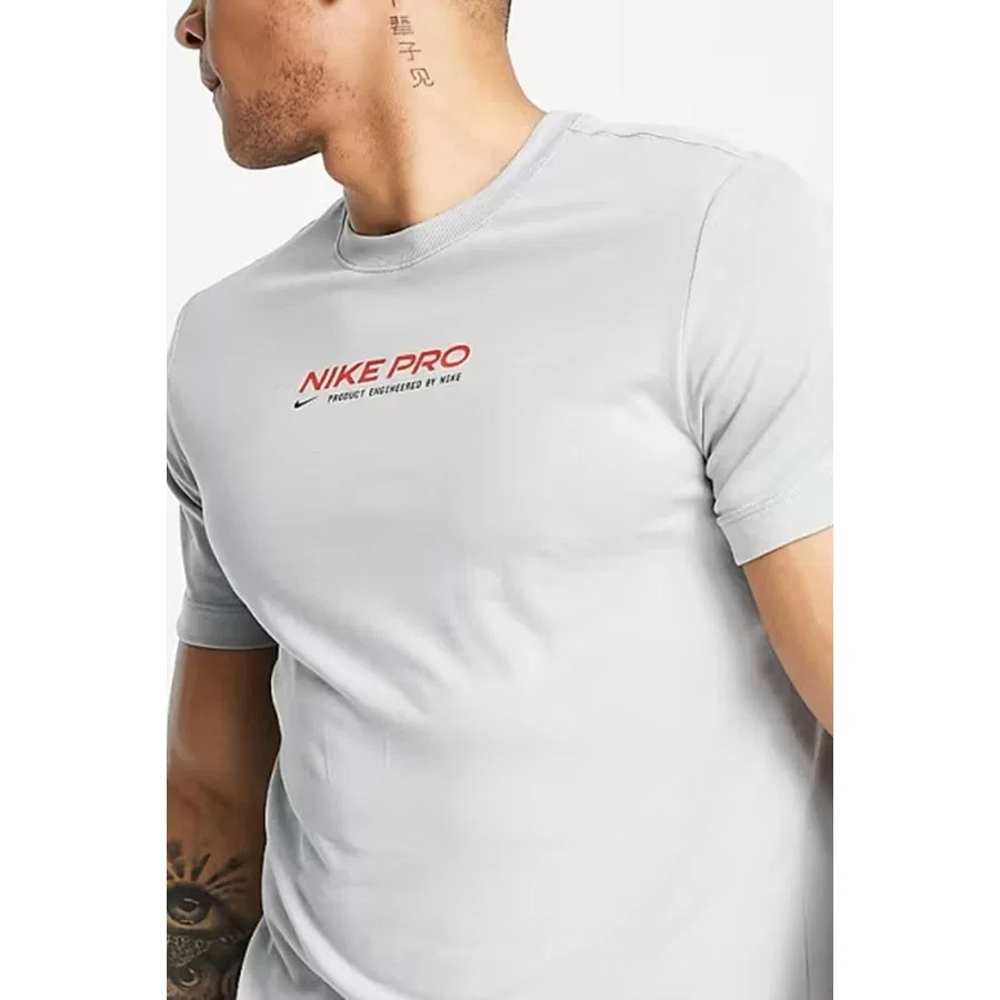 Футболка спортивная с технологией Dri-FIT Nike M Df Tee Db Pro 2, Серый — фото 3