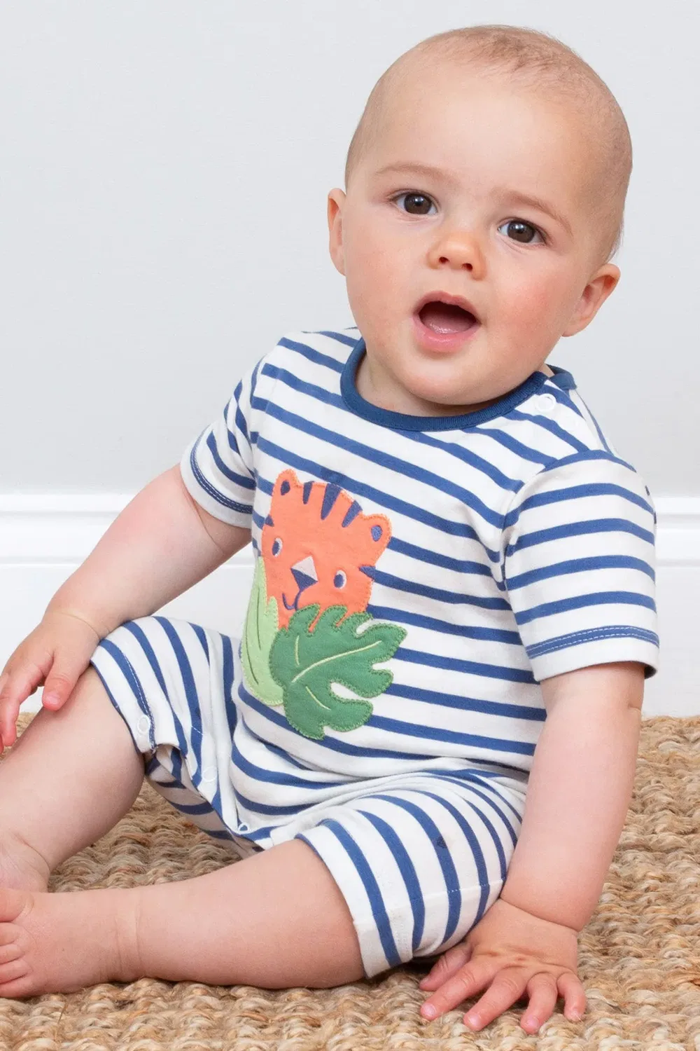 Детский боди-комбинезон с принтом Baby Tiger Boo Kite, Navy — фото 2