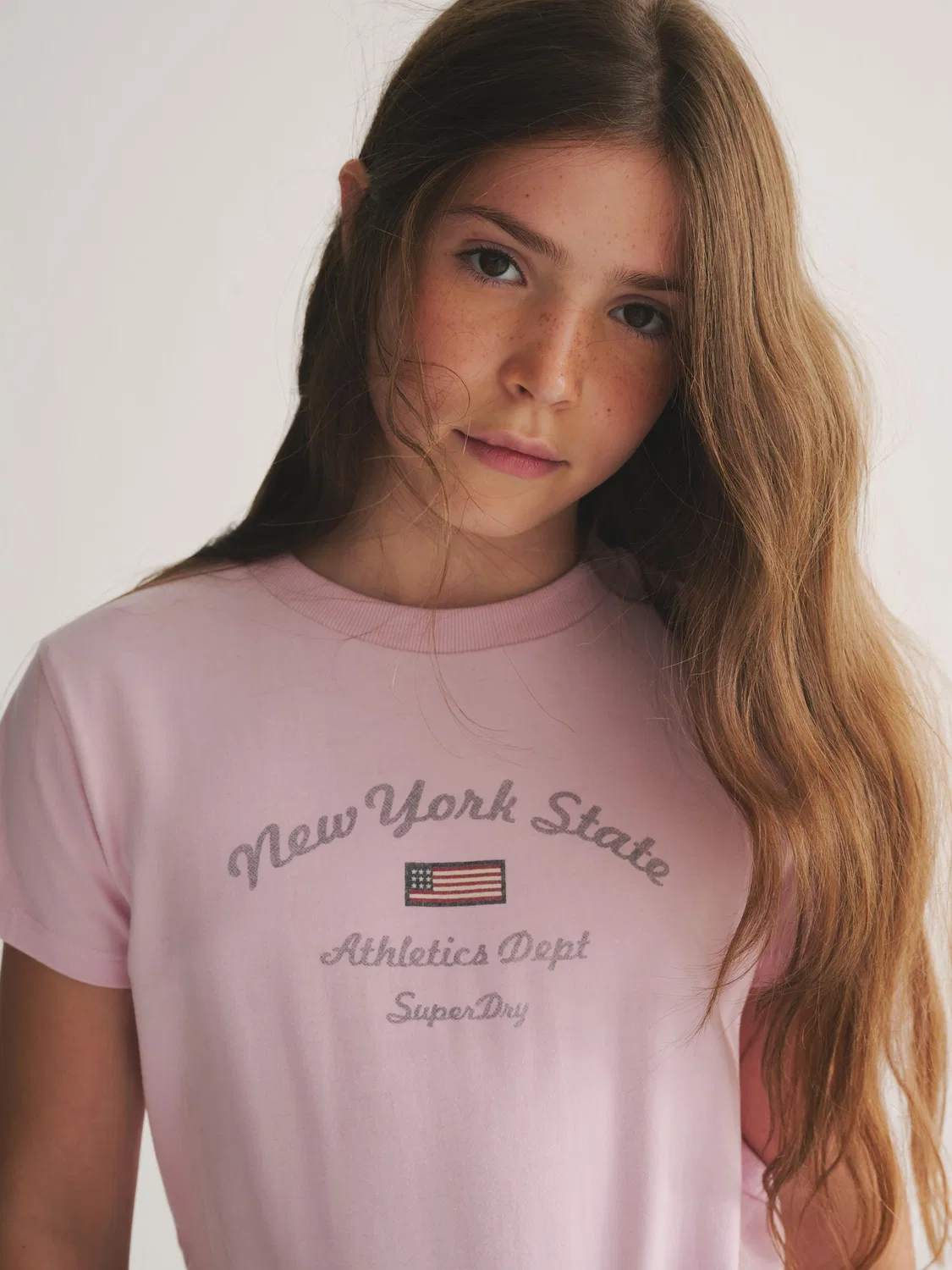 Набор топ и джоггеры Superdry, розовый/темно-синий — фото 4