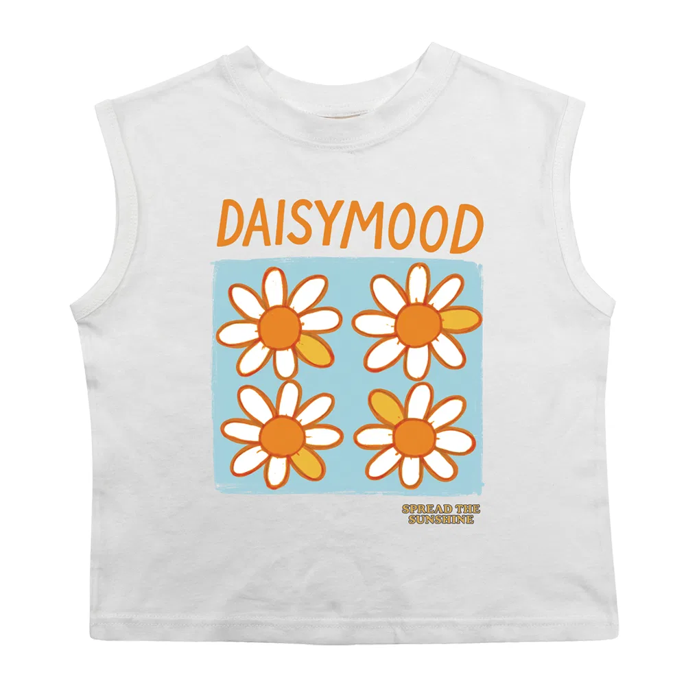 Детская футболка без рукавов Daisy Sleeveless T BEACHESAND CREAM KIDS, Белый
