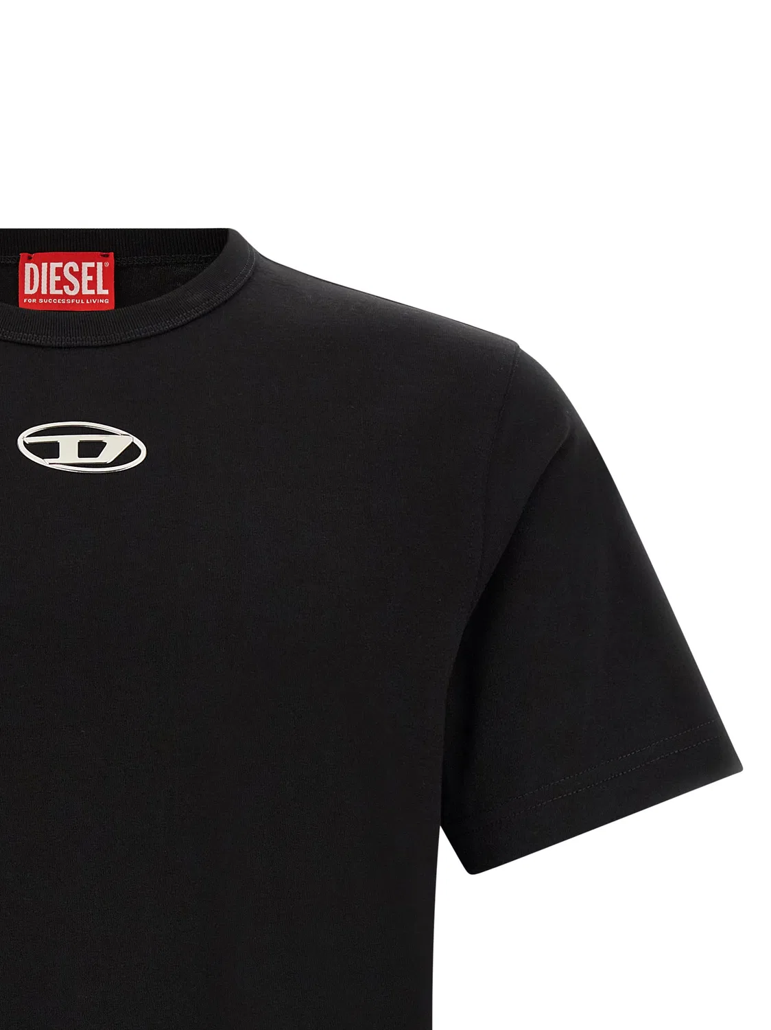 Мужская футболка с асимметричным низом T-Adjust-Od Diesel, Black — фото 3