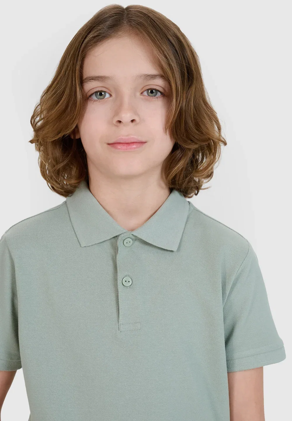 Koszulka polo dziecięca - biała 122 (6-7 лат) унисекс - рубашка-поло 4F, Green — фото 4