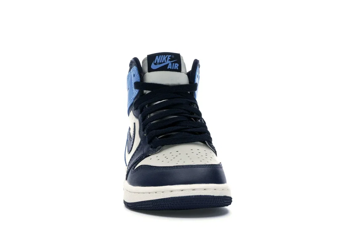 Детские кроссовки с высоким верхом Jordan 1 Retro High Obsidian (GS) Jordan, Sail/Obsidian-University Blue — фото 2