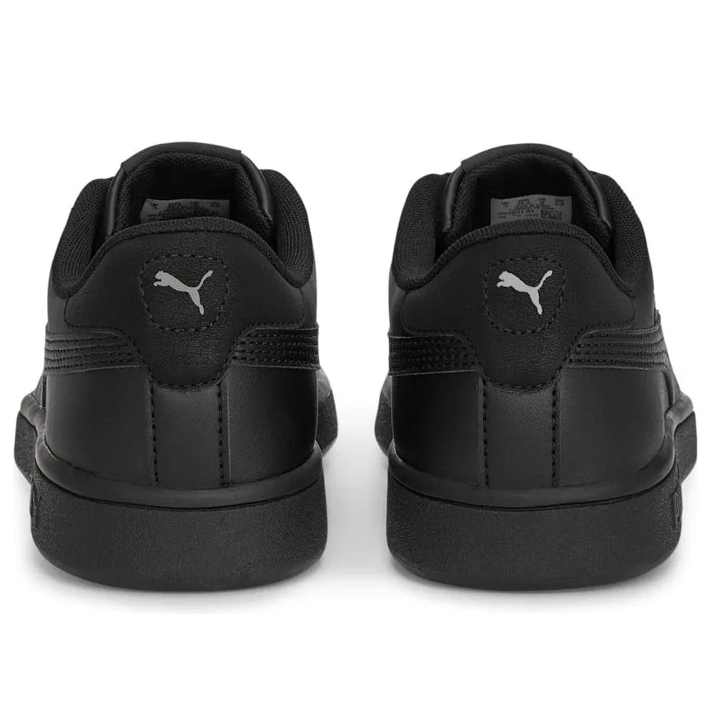 Детские кроссовки с кожаным верхом Smash 3.0 Leather 'Black Shadow Gray' PUMA, Puma Black/Shadow Gray — фото 4