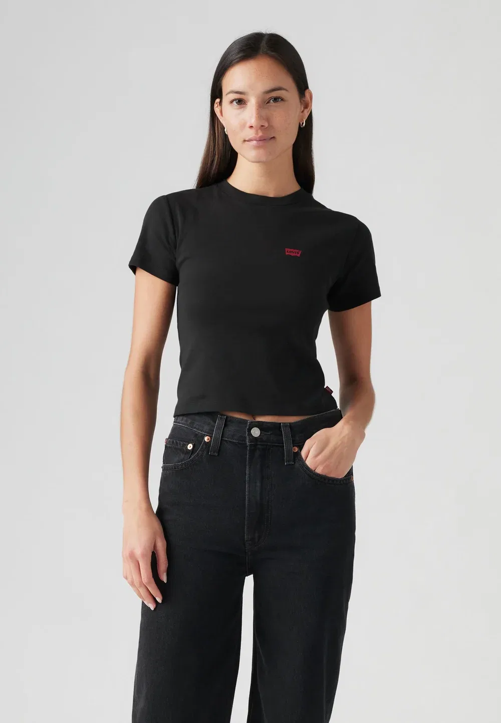 Базовая спортивная футболка - простая футболка Levi'S, Mineral Black — фото 3