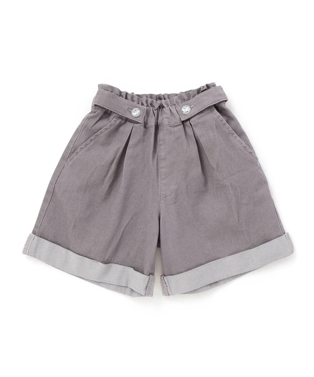 Детские джинсовые шорты для девочек с отворотом BeBe Petits Pois Vert, Grey