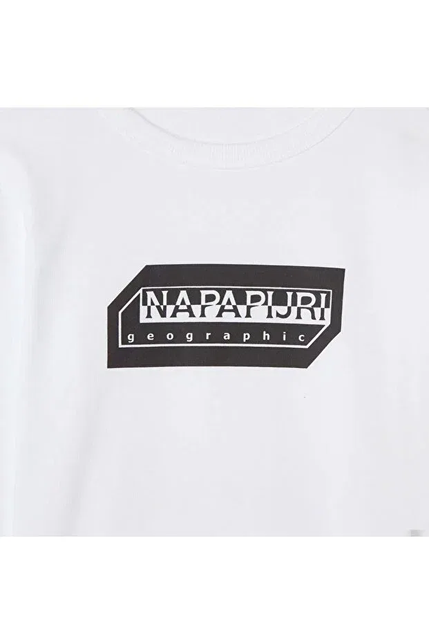 Детские свитшот для девочек хлопковый Napapijri, Bright White 002 — фото 2