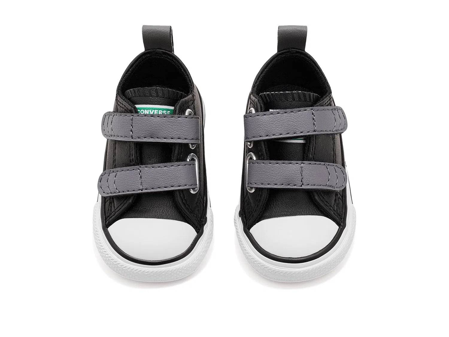 Кроссовки Chuck Taylor All Star Easy-On Chalk Taylor (для младенцев и малышей) Converse Kids, Black/Darker Grey — фото 3