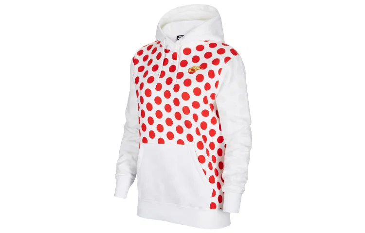 Женский свитшот с капюшоном с принтом в горошек Nike Sportswear Essentials, Red White