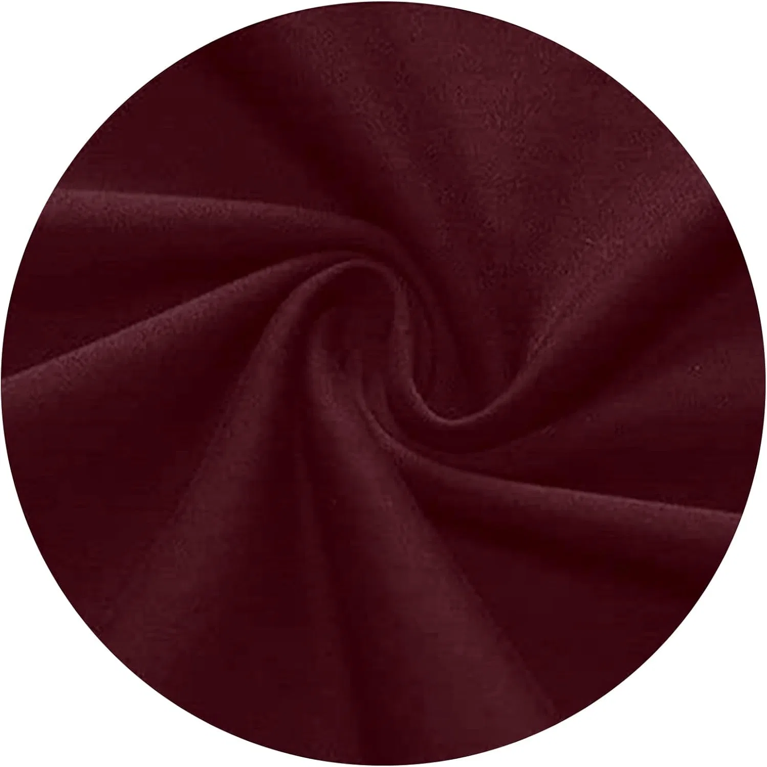 Женское повседневное платье миди A-силуэта с круглым вырезом, Wine Red — фото 3
