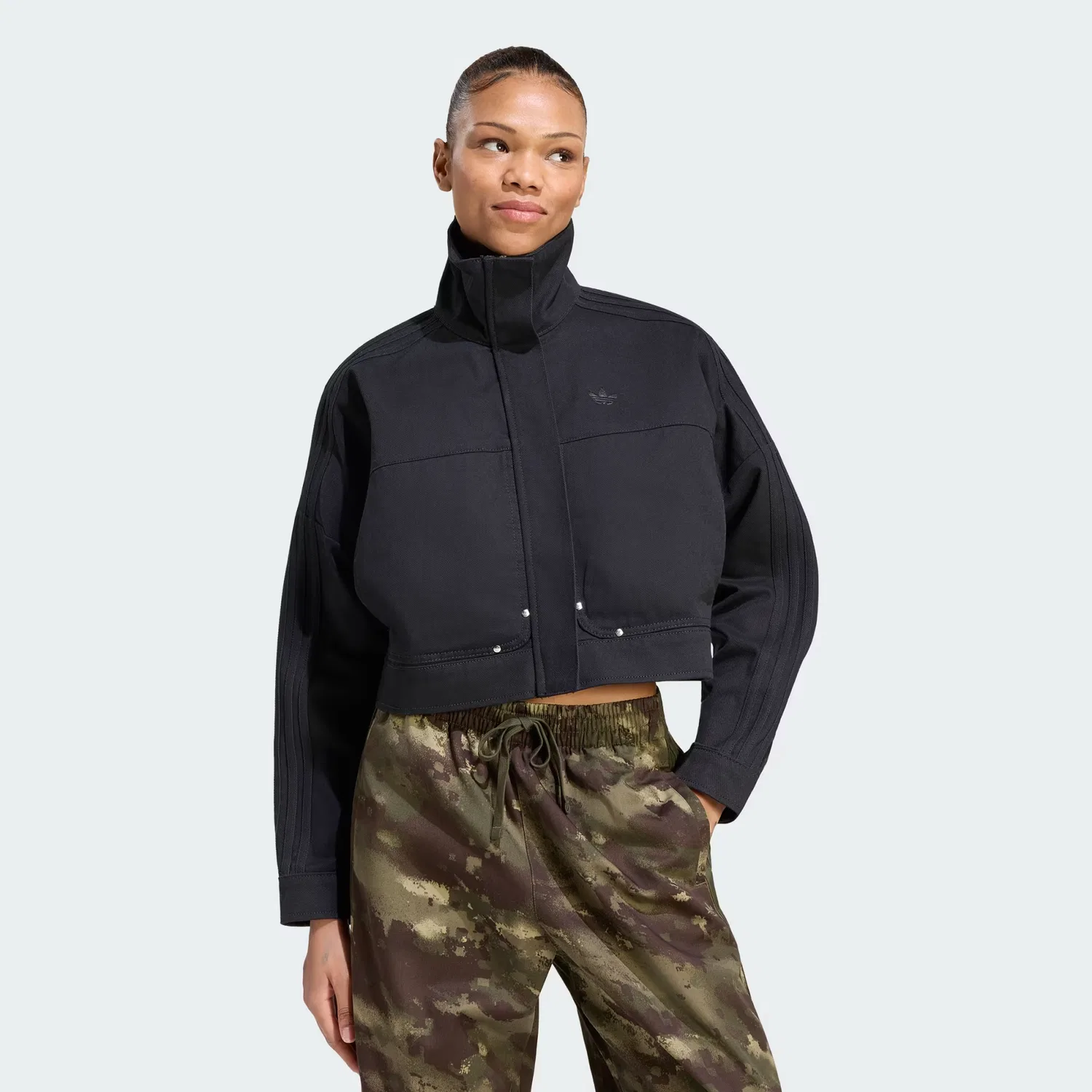 Женская куртка свободного кроя Premium Essentials Twill Jacket Adidas Originals, черный