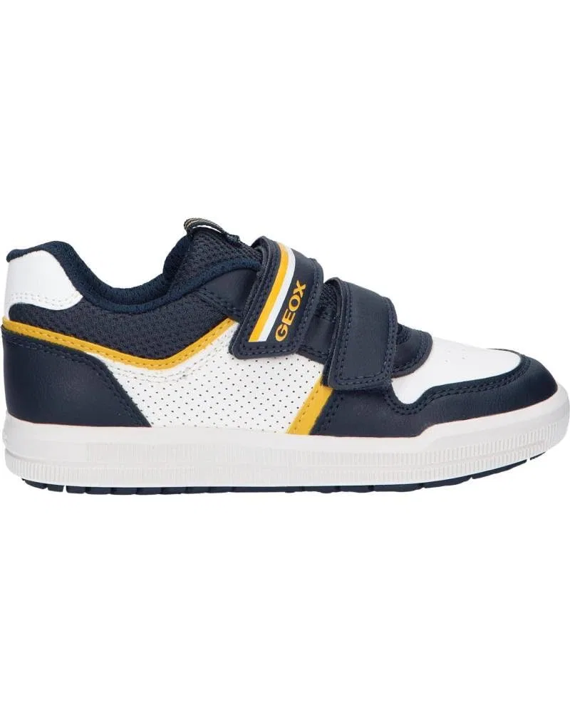 Детские кроссовки для мальчиков с липучкой Geox J Arzach Boy A, Navy White