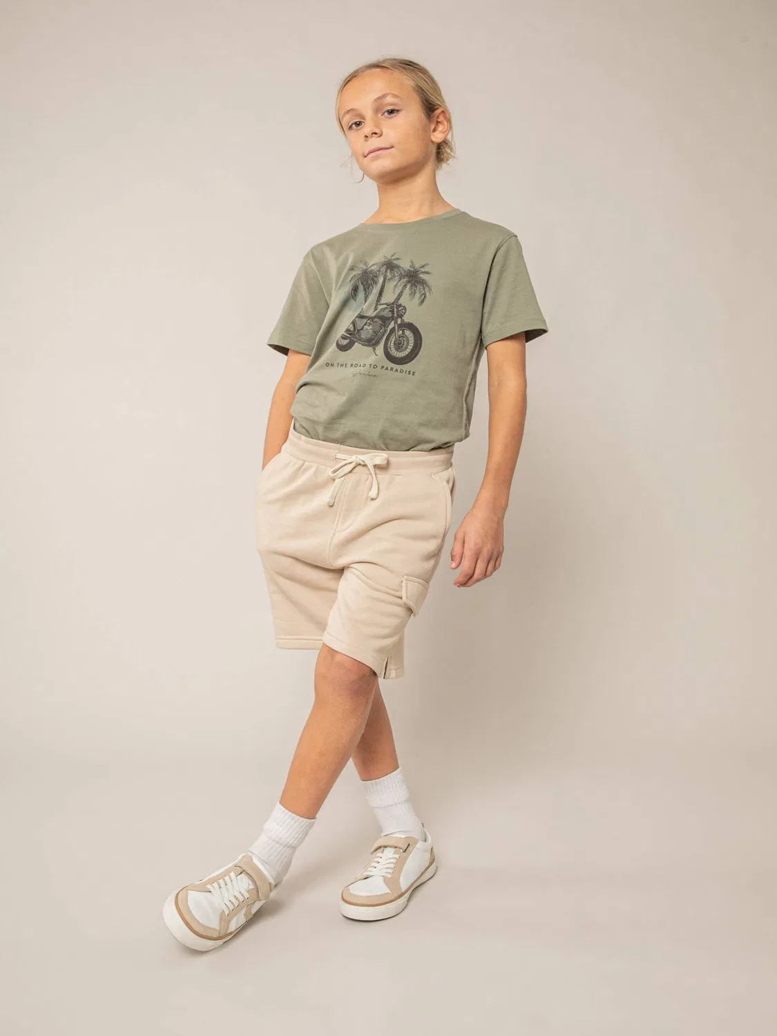 Шорты Deeluxe Regular Pants KOA светло-бежевого цвета — фото 4