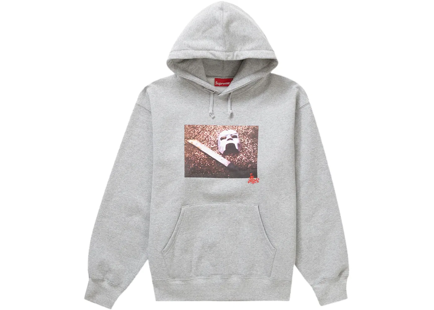 Мужской худи с принтом MF DOOM Supreme, Heather Grey