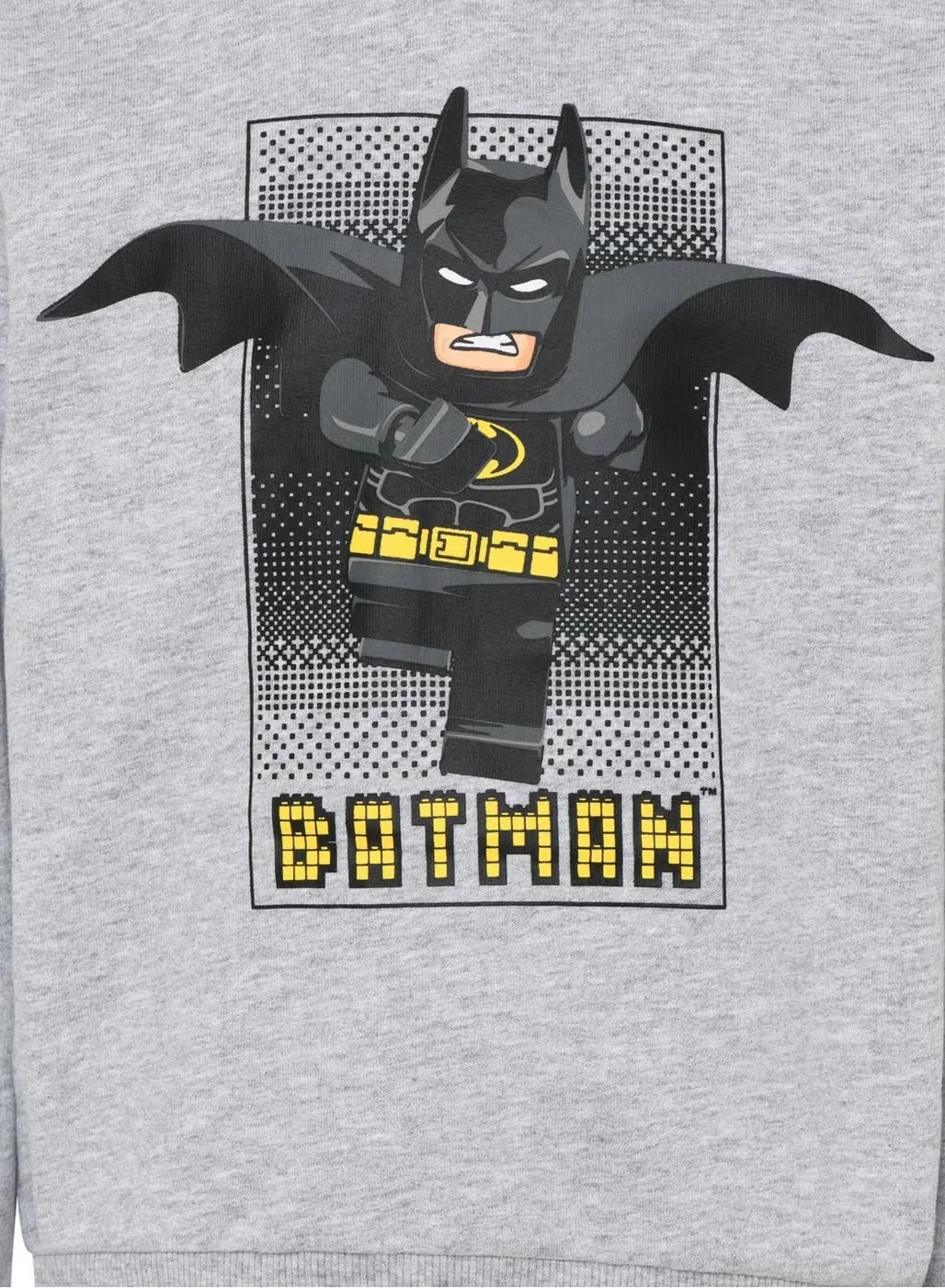 Худи с принтом Batman Lego, серый — фото 4