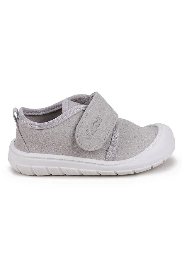 Детские спортивные туфли для девочек с липучкой Vicco, Gray — фото 4