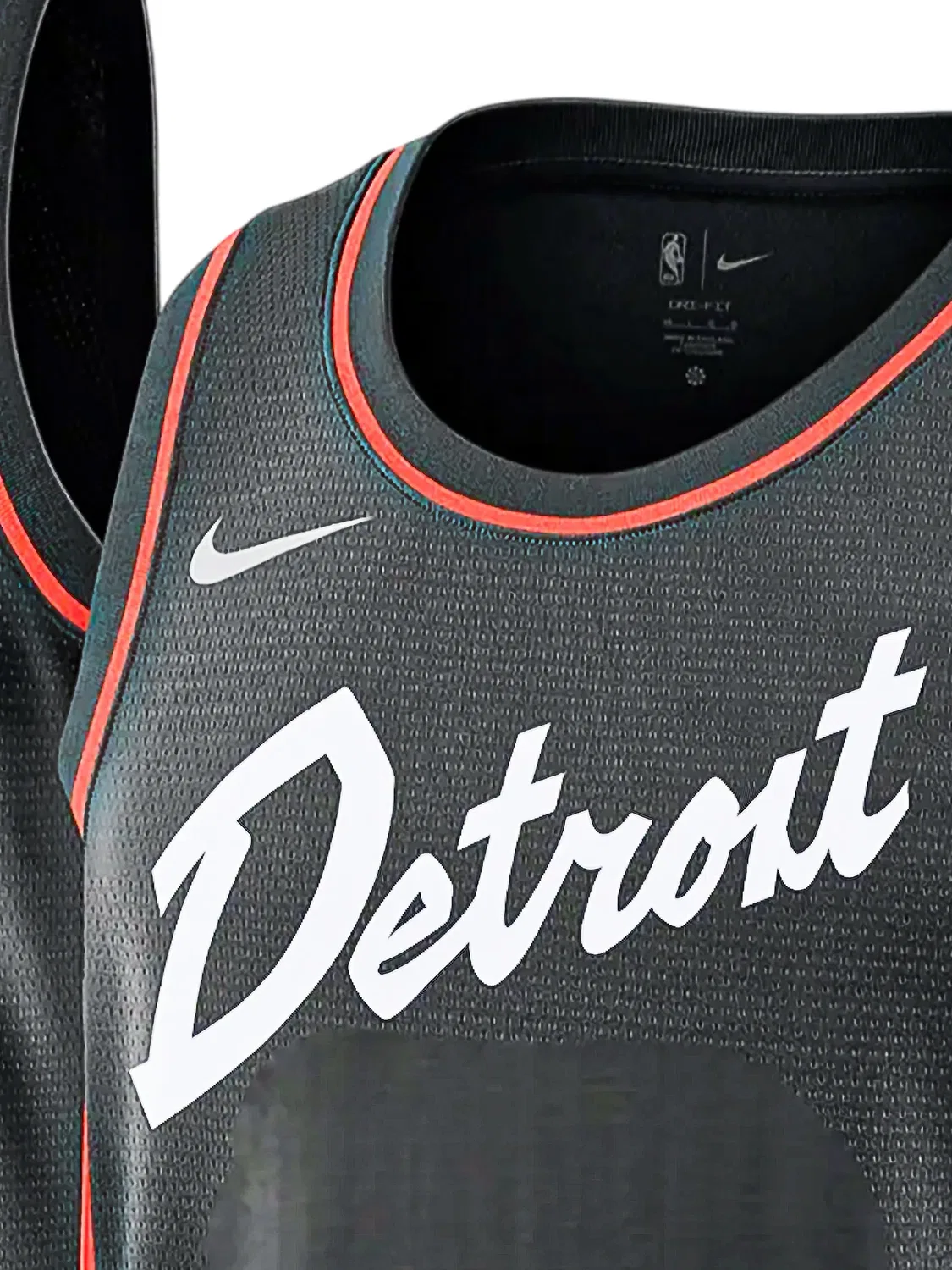 Топ Detroit Pistons 2023-2024 City Swingman из коллаборации с NBA Nike, черный — фото 2