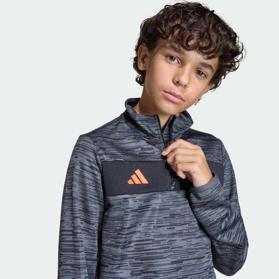 Детская тренировочная куртка TIRO25 Essentials Training adidas, Черно-серый — фото 4