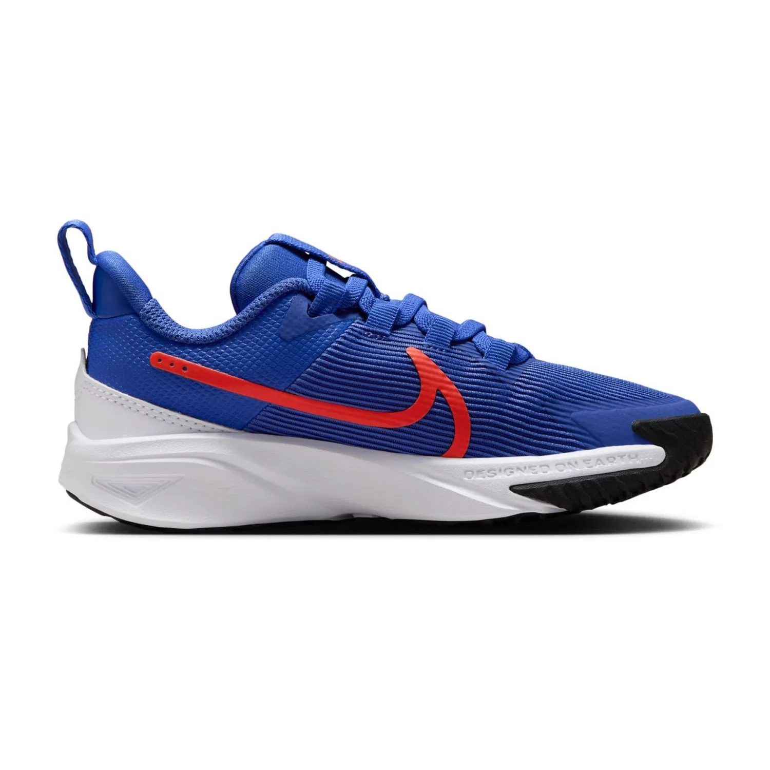 Детские кроссовки для мальчиков с шнуровкой Star Runner 4 Nn (Ps) NIKE, Astronomy Blue Team Orange White — фото 4