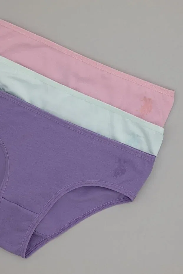 Детские трусы для девочек хлопковые 6 штук U.S. Polo Assn., Pink — фото 2