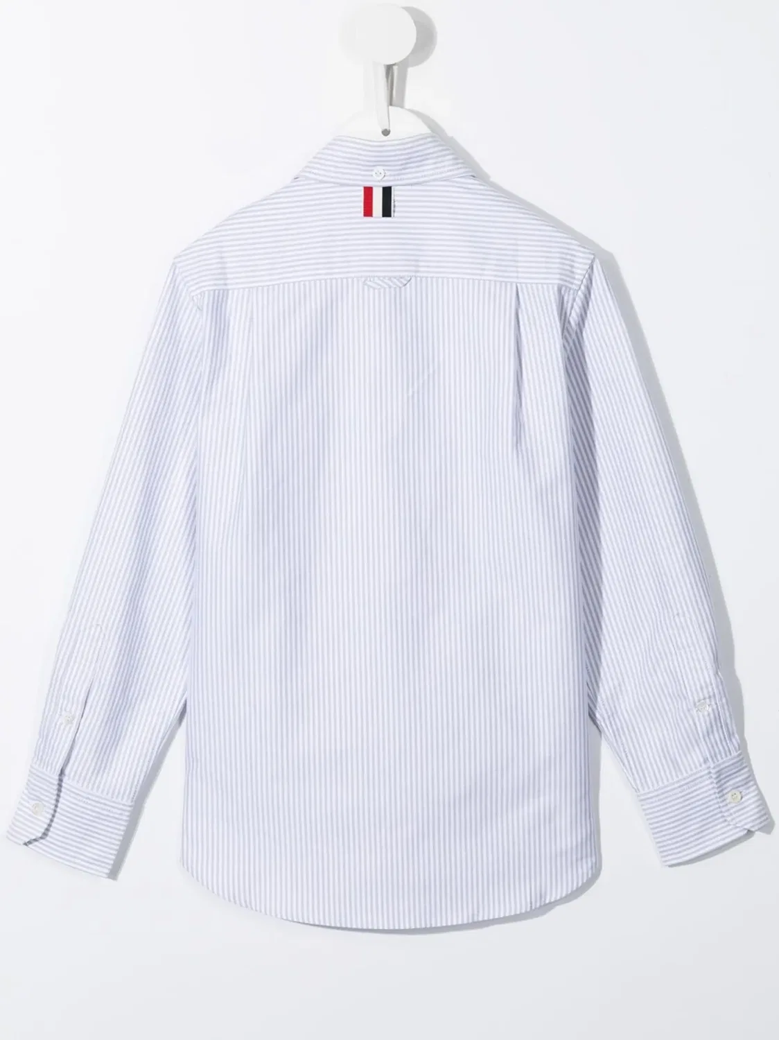 Рубашка оксфорд в полоску University Stripe Thom Browne Kids, серый — фото 2