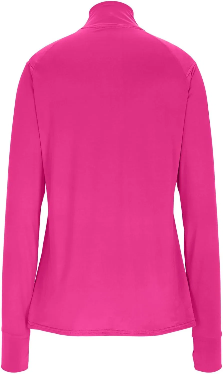 Женская рашгард с защитой UPF 50+ с четвертью замком, Hot Pink — фото 4