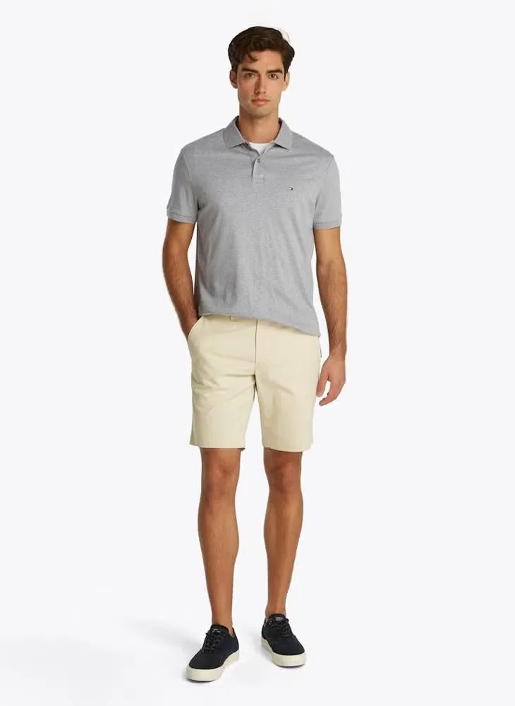 Поло с вышивкой флага, регулярный крой, Tommy Hilfiger, серый меланж — фото 4