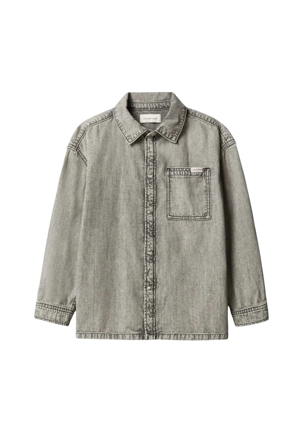 Джинсовая рубашка - рубашка Calvin Klein Jeans, Stone Grey Wash-By — фото 4