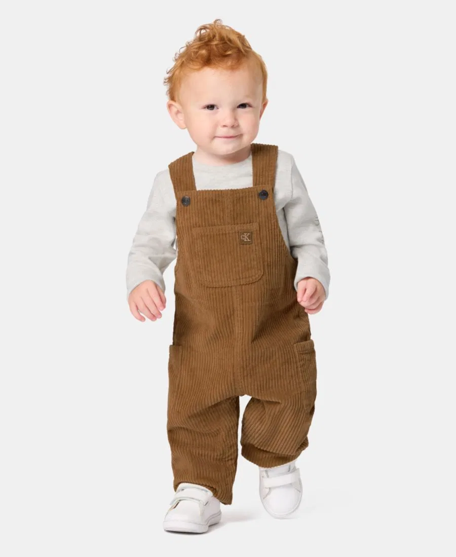 Комплект из боди с длинным рукавом и комбинезона без рукавов Calvin Klein, Taupe