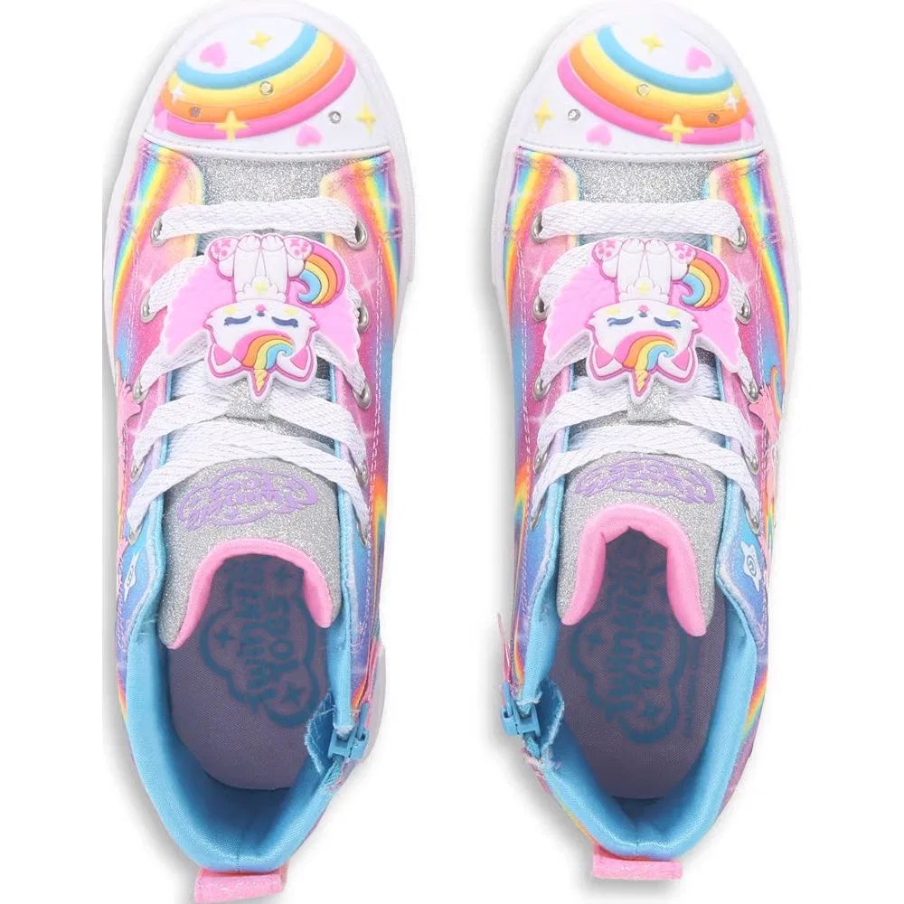 Детские кроссовки с мерцающими искорками для малышей Skechers, Butterfly Multi — фото 4