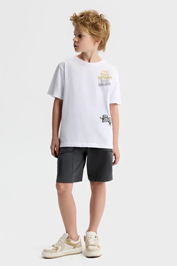 Детская футболка для мальчиков с принтом Nk Kids, White