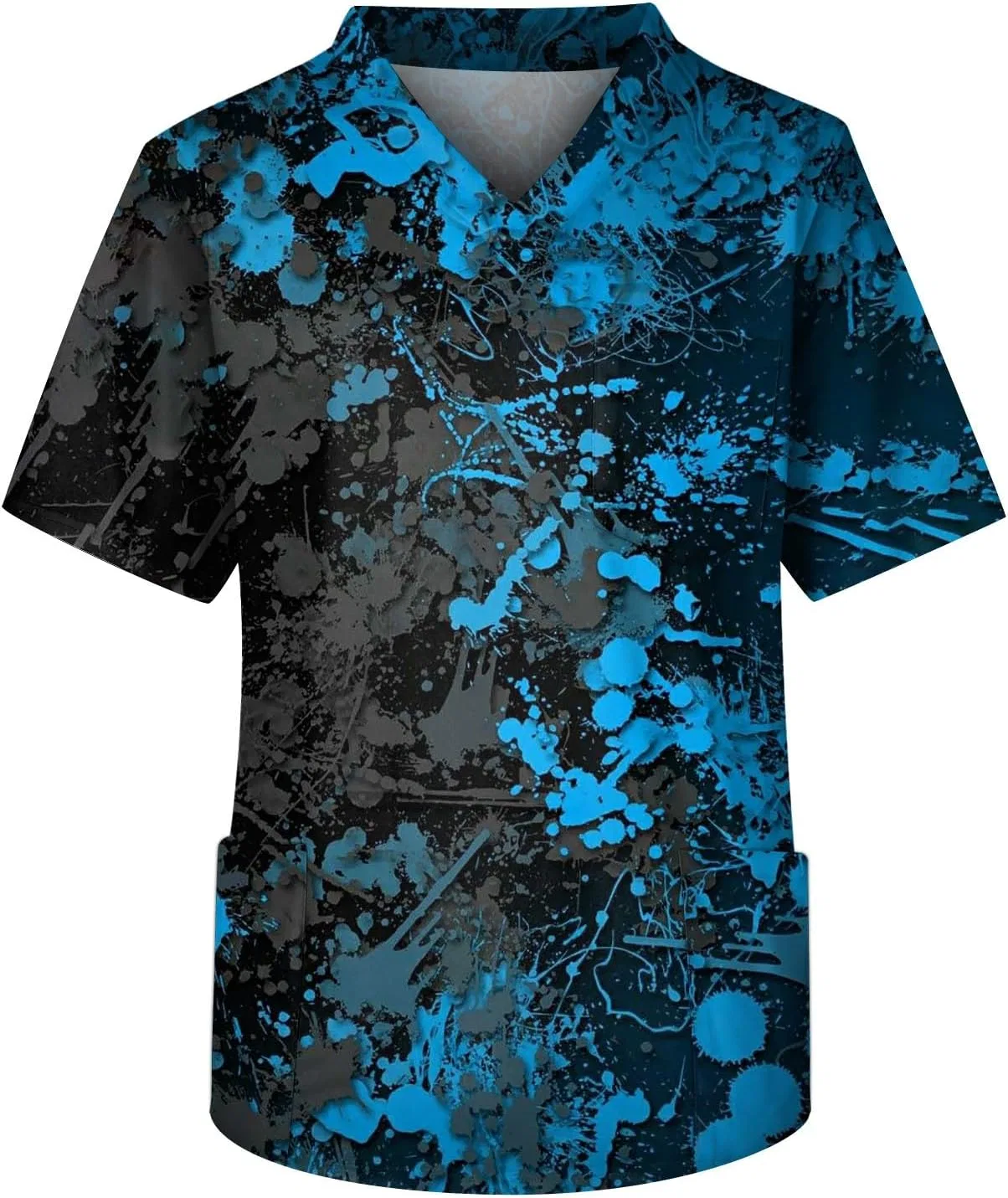 Мужская футболка с V-образным вырезом и карманом, Summer Casual, Blue
