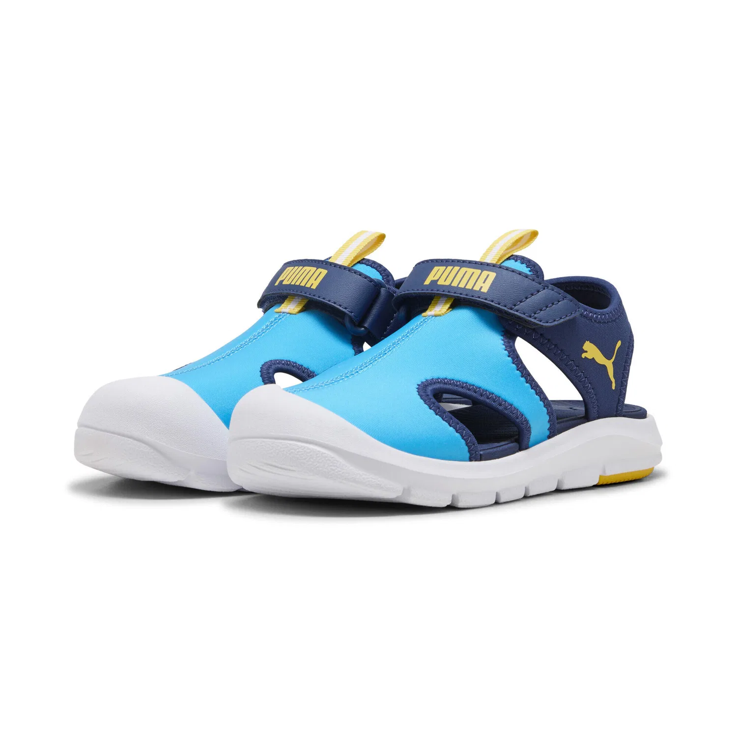 Детские сандалии с закрытым носком Fun Racer Puma, Konigsblau / Gelb