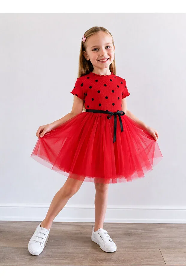Детское платье для девочек хлопковое Minimio Kids, Red — фото 2