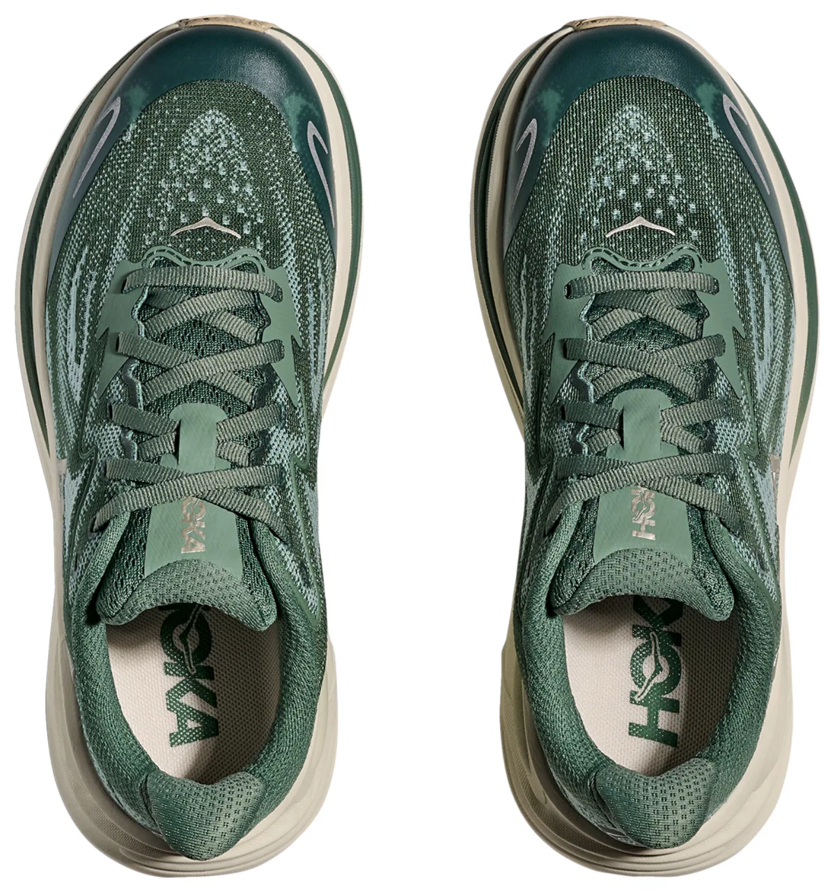 Кроссовки для мальчиков Clifton 10 HOKA, цвет Truffle Sand/Fern — фото 4