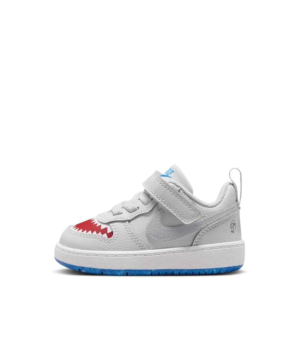 Детские кроссовки с липучкой Nike Court Borough Low, Pure Platinum