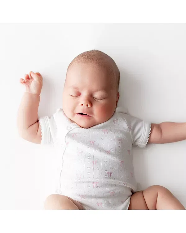 Детский боди-кимоно с точками Kyte Baby, Sweet Pink — фото 4