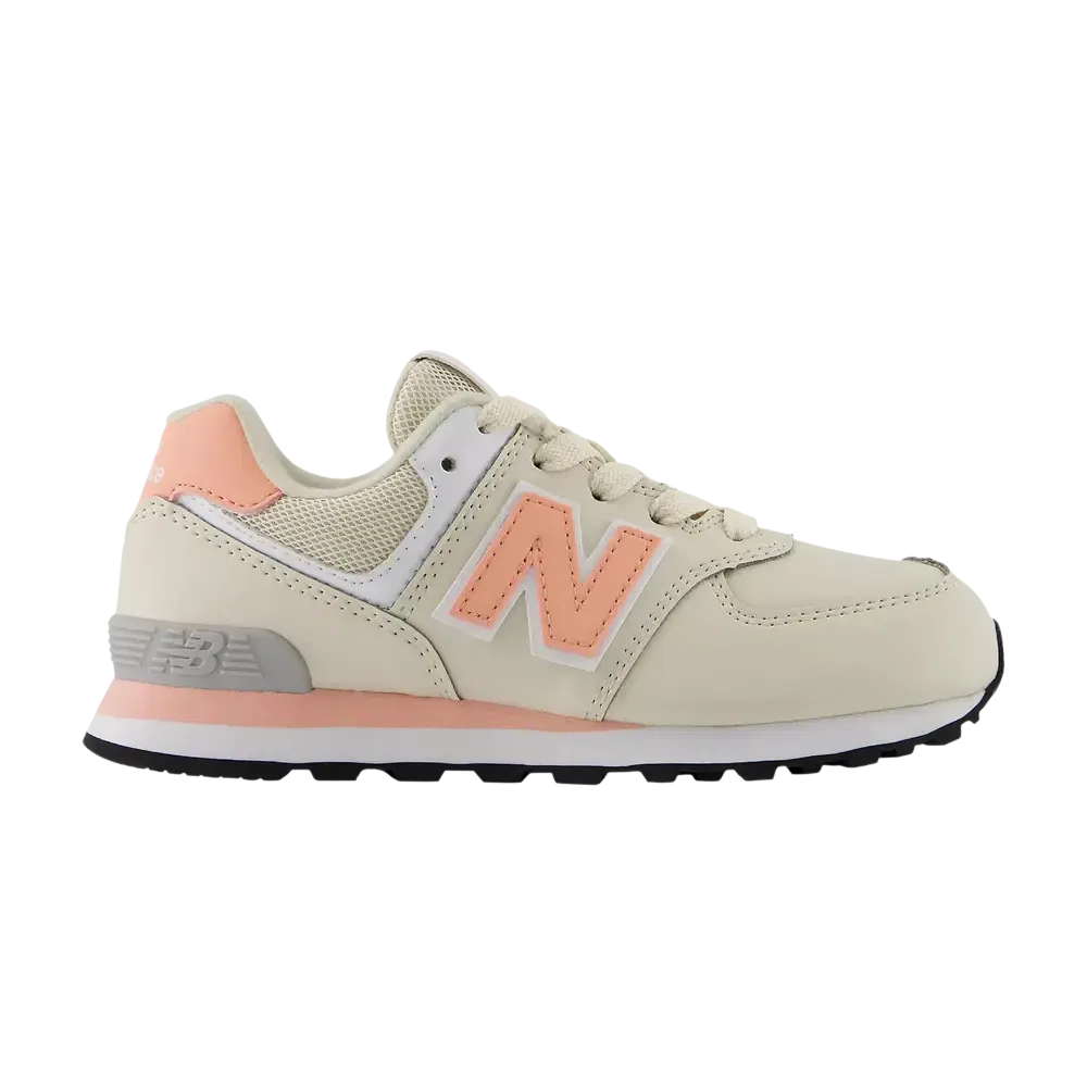 Кроссовки New Balance 574 Lace Little Kid, коричневый