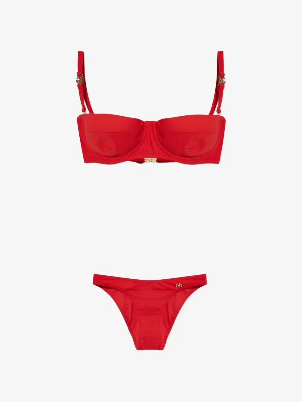 Бикини с логотипом-бляшкой DOLCE & GABBANA, красный