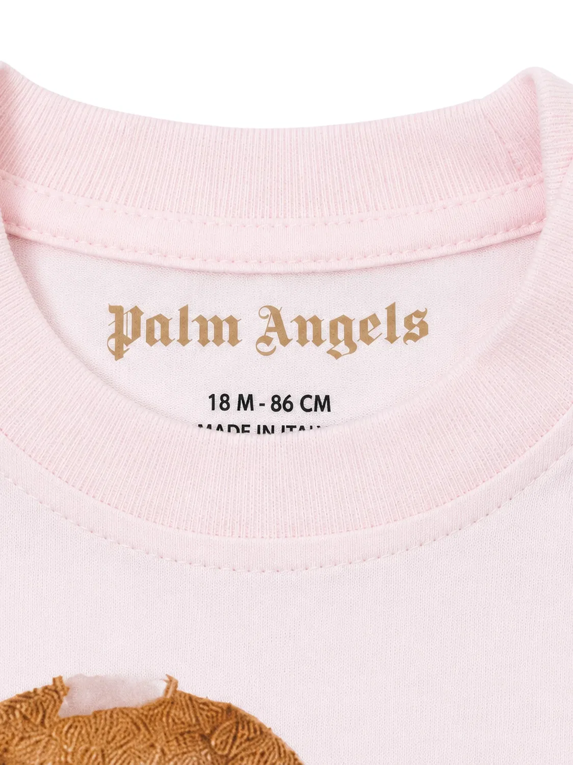 Футболка с принтом Palm Angels Kids, розовый — фото 3