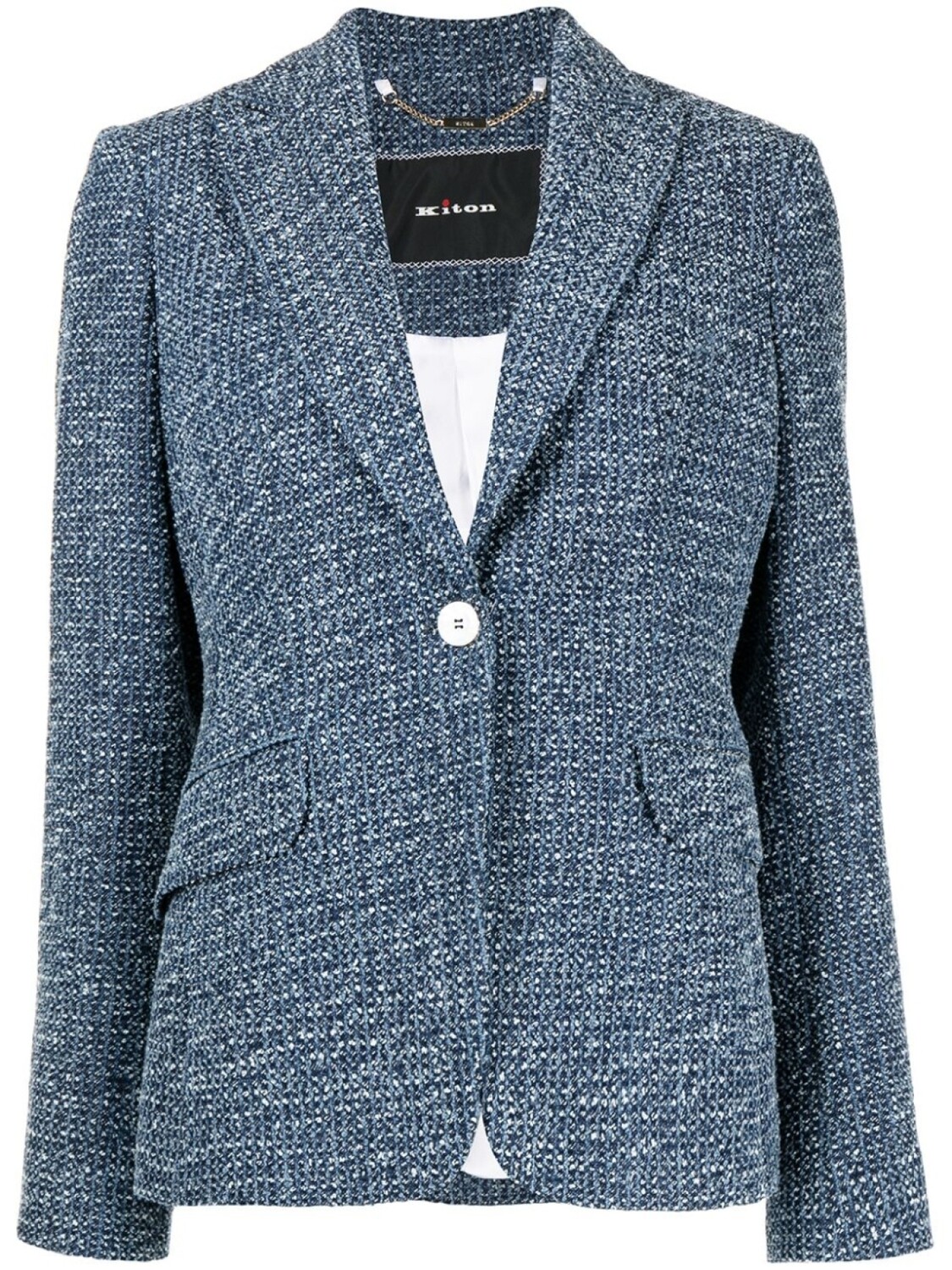 

Kiton твидовый блейзер, синий