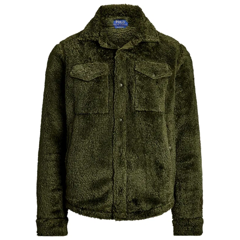 Мужская куртка с бархатной текстурой New Olive Green Polo Ralph Lauren