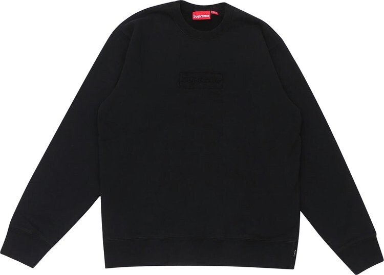 

Толстовка Supreme Cutout Logo Crewneck 'Black', черный