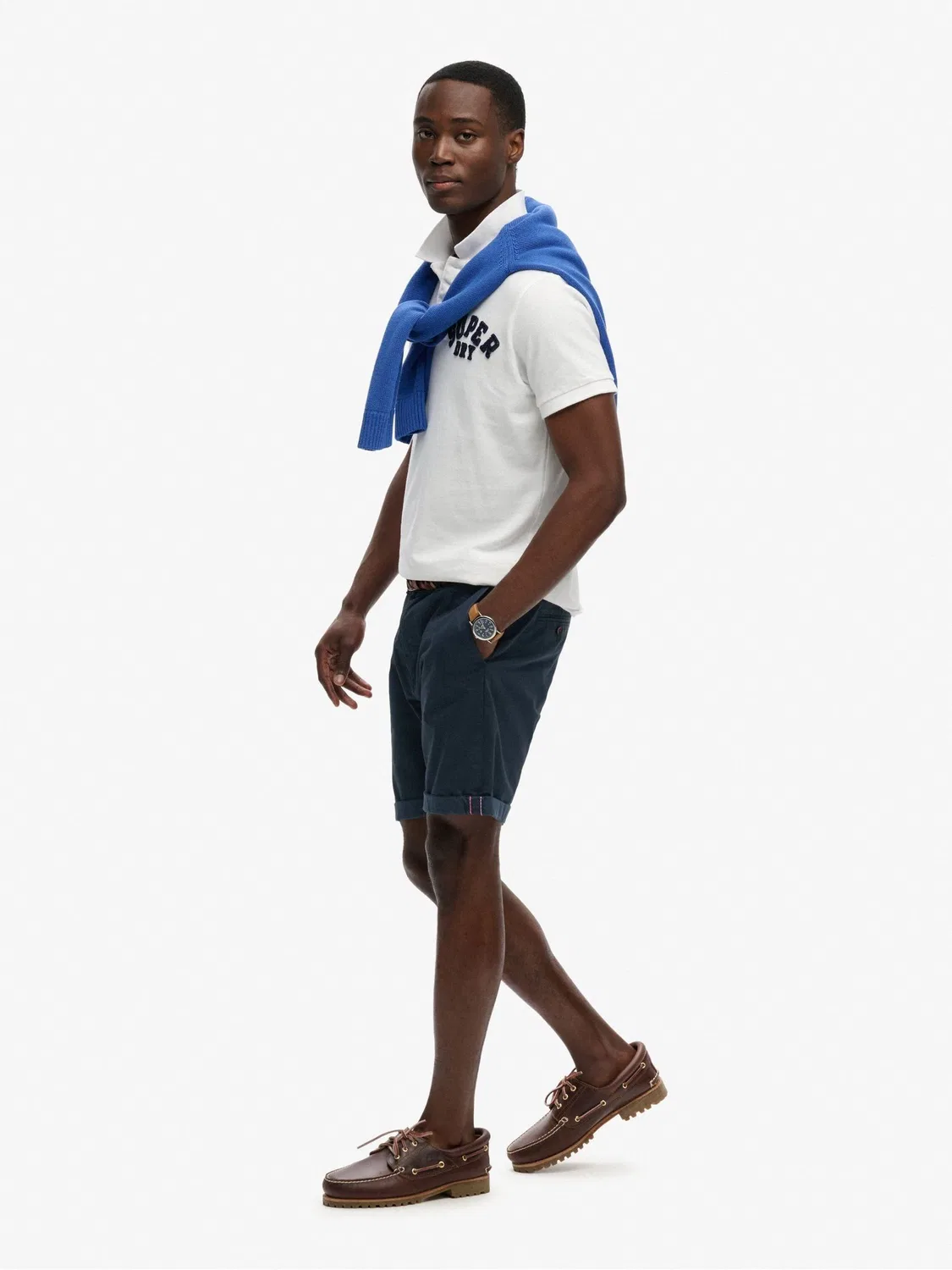 Шорты чинос Regular Fit Superdry, Navy Blue — фото 4