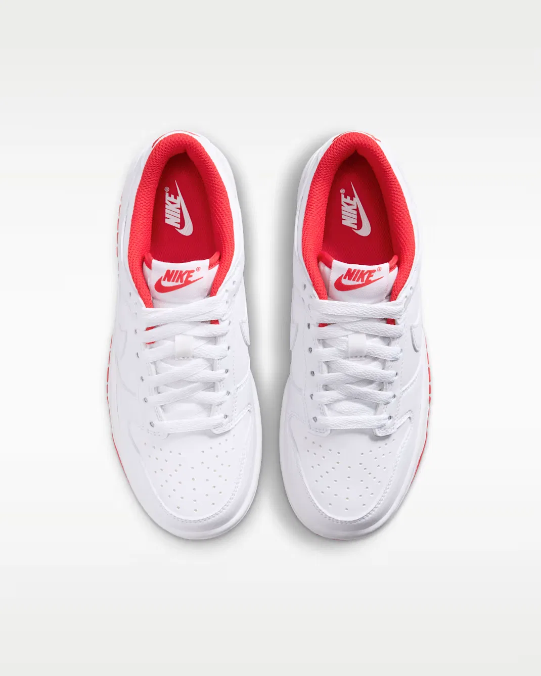 Кроссовки для детей постарше Nike Dunk Low, White/University Red/White — фото 4