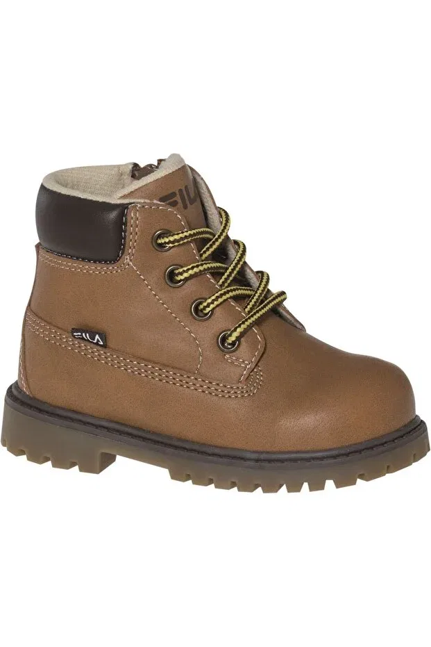Детские ботинки для девочек с принтом Lace up boots Fila, Brown