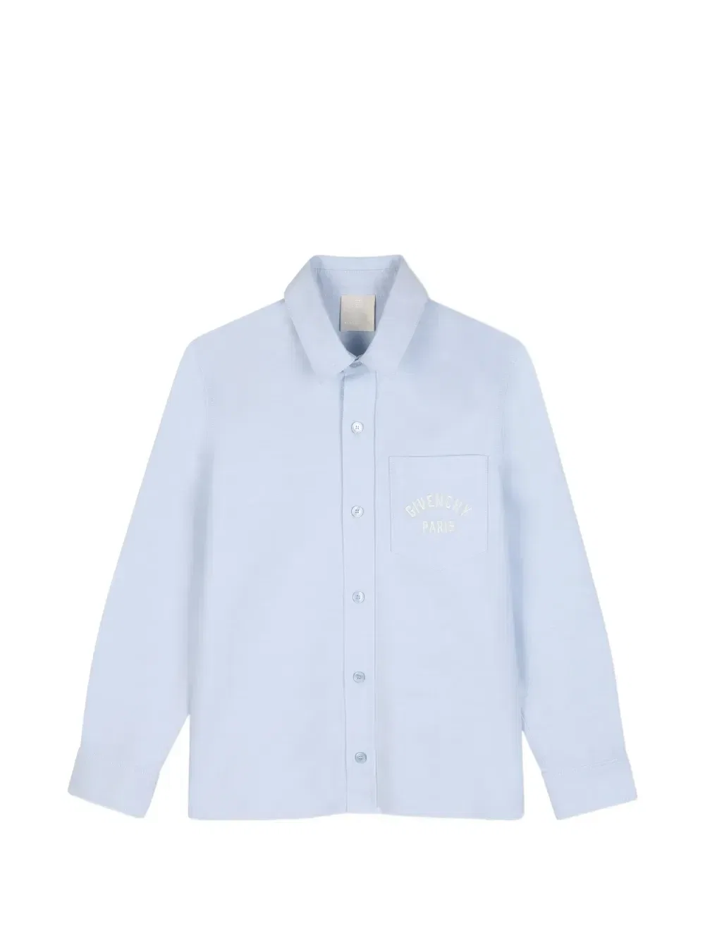 Рубашка с вышитым логотипом Givenchy Kids, синий