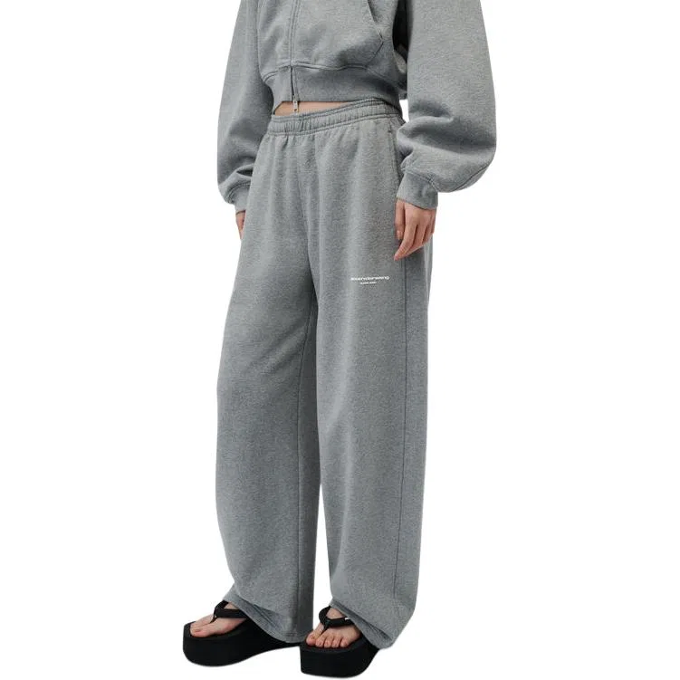 Женские трикотажные спортивные штаны свободного кроя Gray Alexander Wang, Серый — фото 4