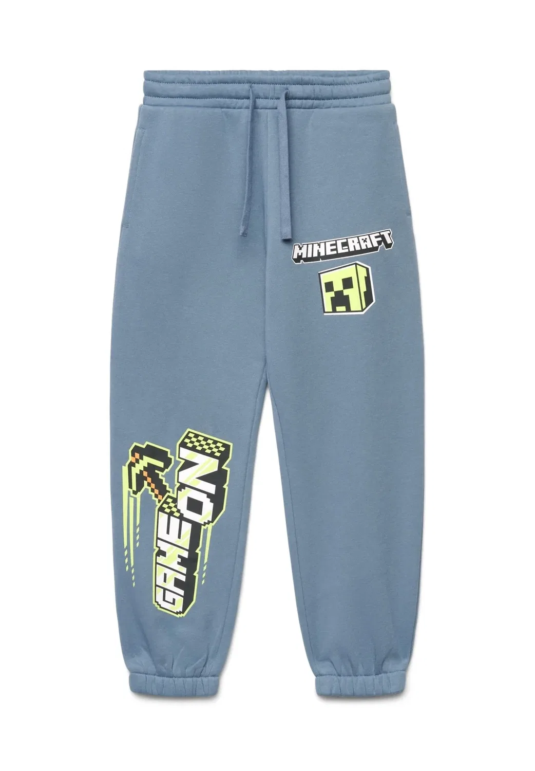 Pantaloni Tuta Lunghi Con Stampa Minecraft - штаны спортивного костюма Terranova, Grigio Metallo
