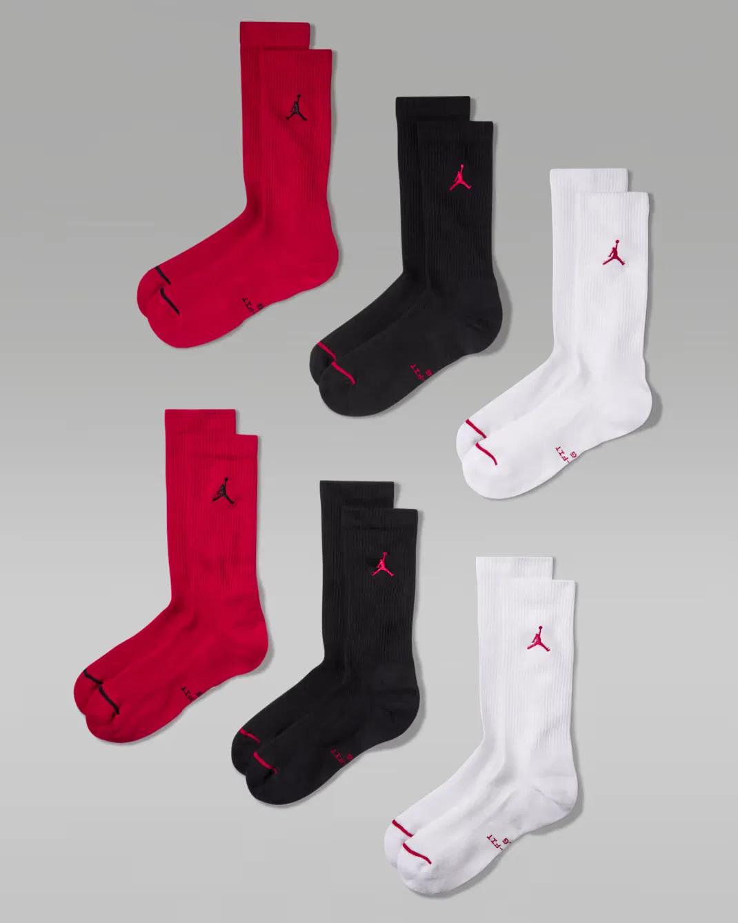 Носки средней высоты (6 пар) Jordan Everyday Elevated, Multi-Color